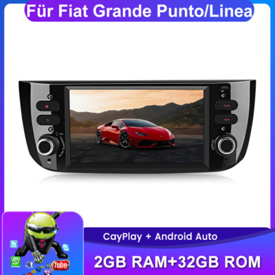 7'' Carplay Android15 Autoradio Für Fiat Grande Punto EVO Linea 2012-2017 GPS SWC
