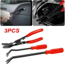 3Pcs Car Trim Clip Upholstery Removal Tool Door Panel Fastener Pin Pliers Puller