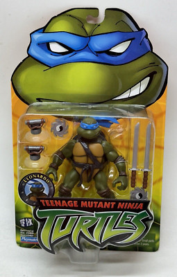 TMNT Ninja Mutant Turtle 2002 Leonardo Leo Playmates Action Figure Sealed