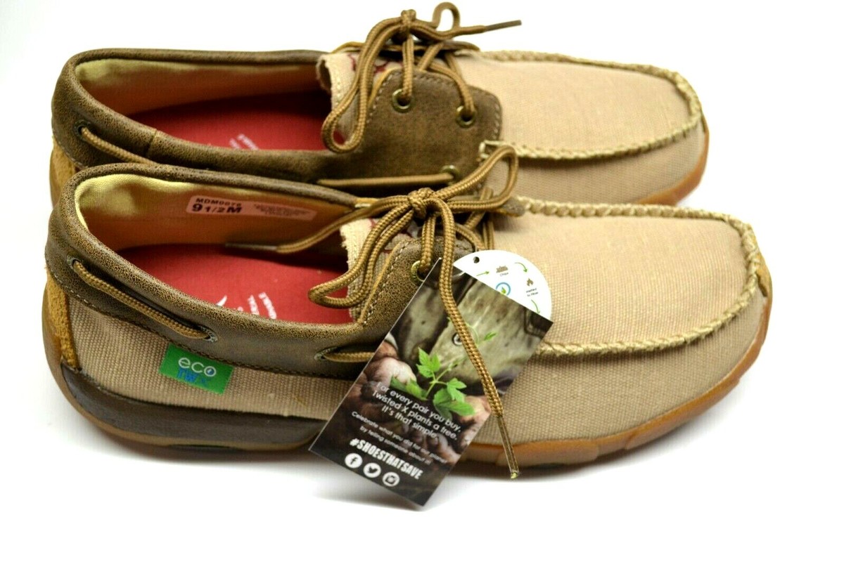Twisted X ECO Men's Boat Moccasin Shoes - Moc Toe - MDM0078