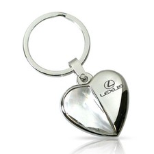 Lexus Clear Crystal Heart Key Chain