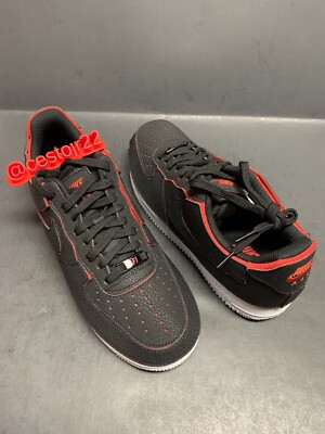 air force 1 black chile red