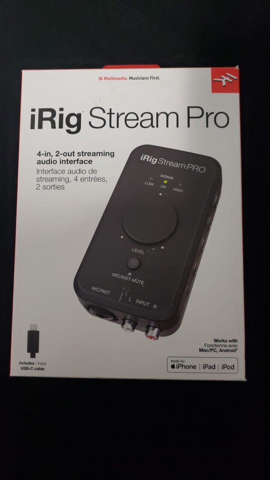 IK Multimedia iRig Stream Audio Streaming Interface for sale