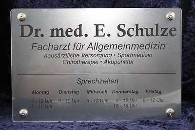 Firmenschild – Praxisschild 300 X 200 Mm Aus 3 Mm Acryl – Optional Mit Wandbefestigung