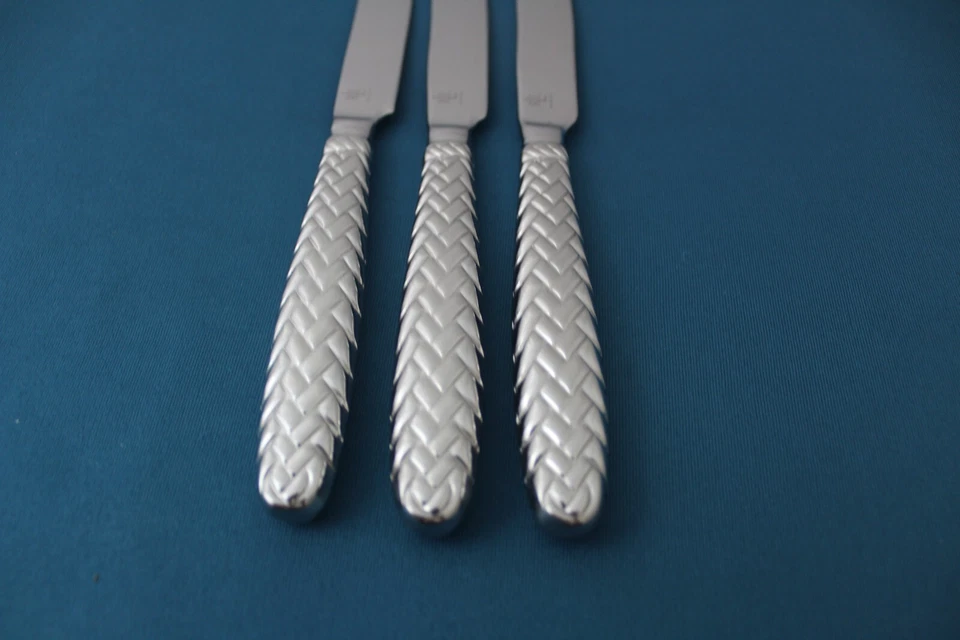 3 Cuchillos de Cena Huecos Ralph Lauren TRENZA ECUESTRE Brillante Indonesia 9 1/2" Foto 2 de 4