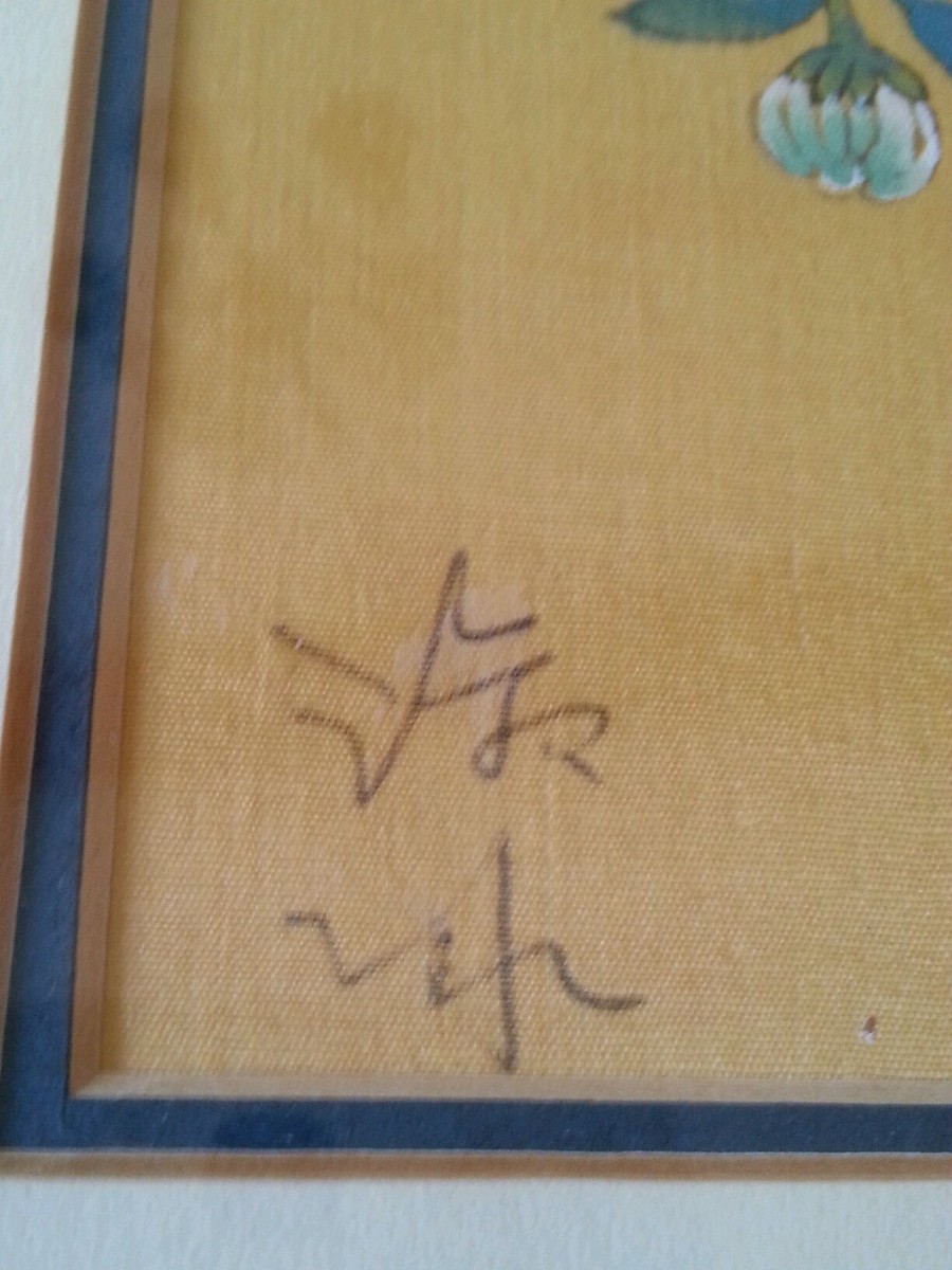 Vintage Japanese painting on silk 