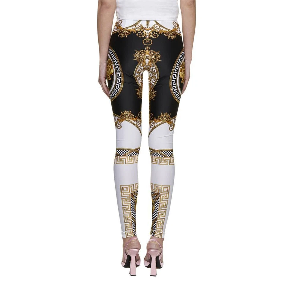 Leggings de tiro alto con estampado de longitud completa hechos a medida Plus 1X-10X (16-52) S3 Foto 3 de 4