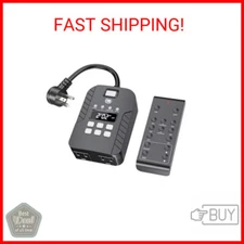 Outlet Timer, Digital Countdown Plug-in Timer Outlet, 7 Day Weekly Programmable 