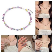 Collana catena zirconi colorati di alta qualità regalo estate moda delicata ∨