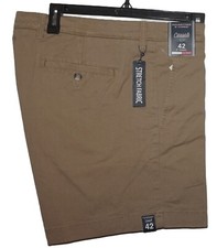 Roundtree Yorke Casual Shorts 42W Straight Fit Stretch Chino Brown 5" inseam NWT