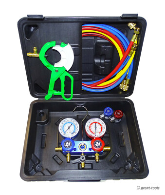 AUTOMOTIVE R134A MANIFOLD GAUGE SET   can tap   Mastercool Professional Tools