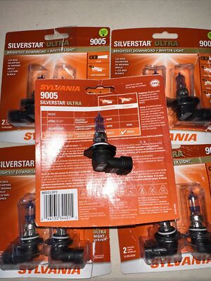 SYLVANIA 9005 SilverStar Ultra High Performance Halogen Headlight Bulb, 2 Bulbs