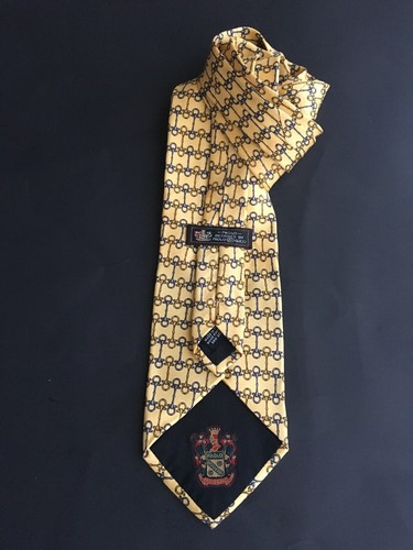 Paolo Gucci Gold Silk Horsebits Design 