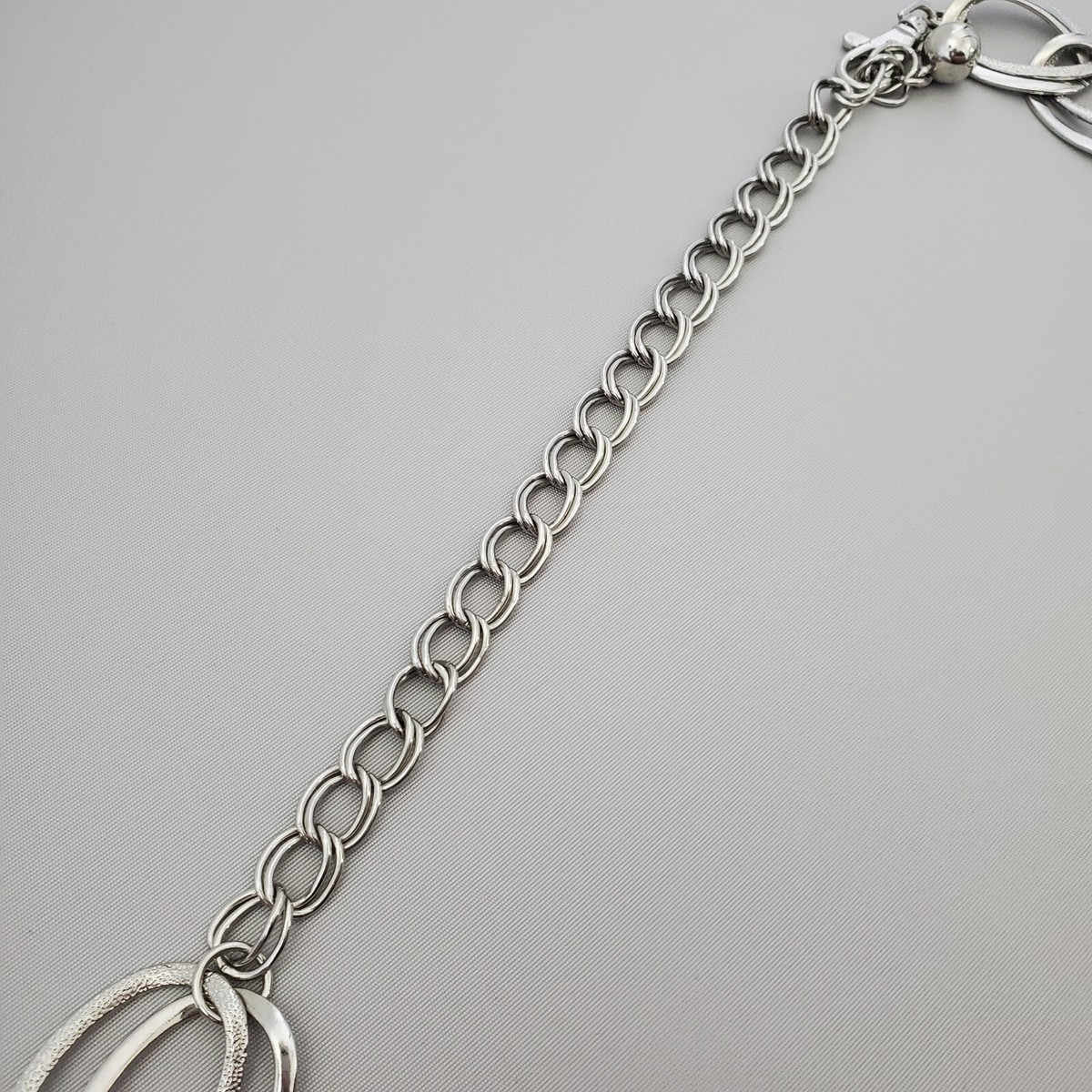 Vintage Silver Metal Chain Linked Belt Adjustable Women display picture 3