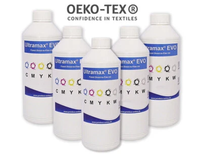 PRINTBOX DTF Tinte Textiltinte mit OEKOTEX® Zertifikat T-Shirt Druck Textildruck | 250ml