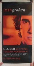 Josh Groban Poster Closer Album Promo Orange 2004 Tour Mint