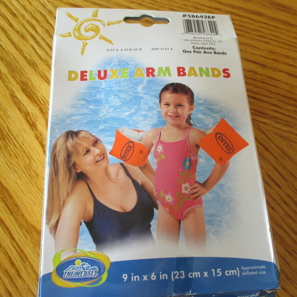 New INTEX Deluxe ARM BANDS One Pair CHILD Swim POOL BEACH Float AGE 3 and UP - Image 2 of 2