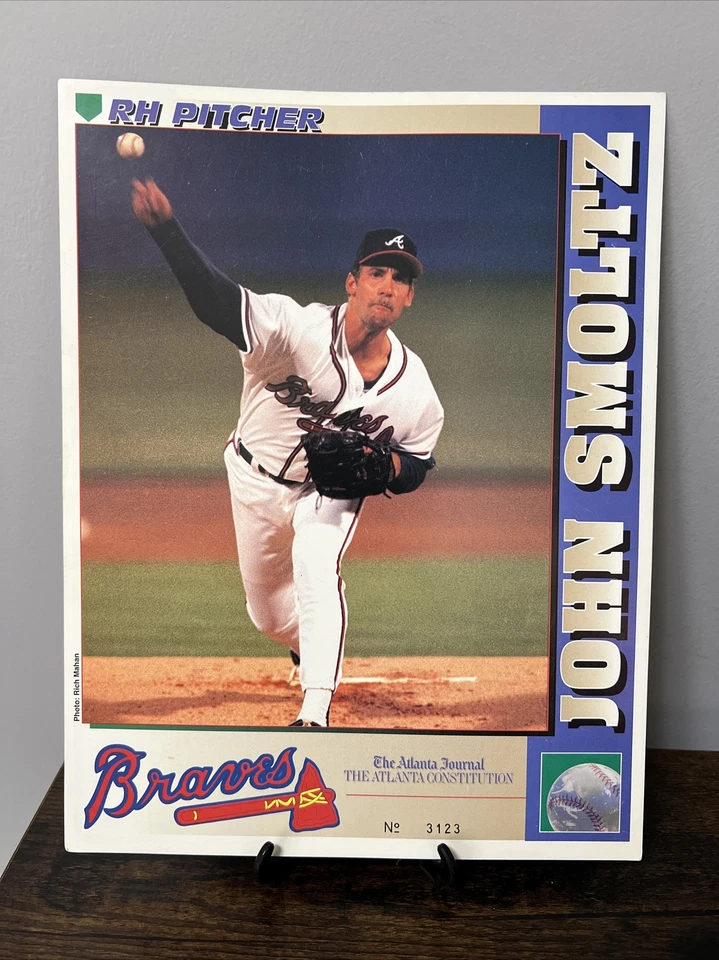 Lote de tarjetas de póster de colección 1996 Atlanta Braves AJC: Smoltz, McGriff, Klesko, Avery++ Foto 2 de 4