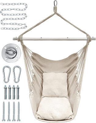 Fivejoy Hammock Chair Hanging Rope Swing, Hammock Swing Chair with Premium Carbo