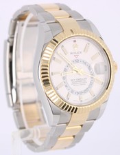 Rolex Sky-Dweller Two-Tone 18K Gold Steel White 42mm Oyster 326933 Watch 4