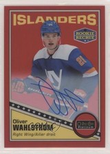 2019-20 O-Pee-Chee Platinum Retro Rookie Rainbow Red Oliver Wahlstrom Auto 10v6