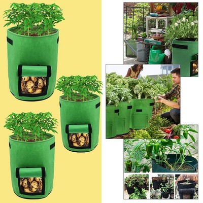 5-30x Pflanzsäcke Mit Henkeln Pflanztasche Grow Plant Bags Pflanzbehälter 26-38L