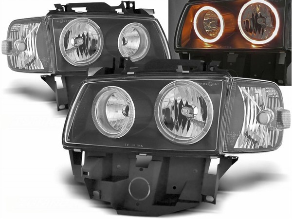 Angel Eyes Scheinwerfer Set In Schwarz FüR VW T4 08.1996-03.2003-image