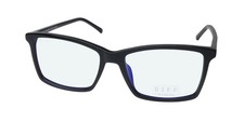 NEW DIFF CONNOR BLUE LIGHT LENS GLASSES WOMENS PLASTIC 55-17-140 RECTANGULAR