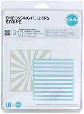 We R Memory Keepers Goosebumpz 6"X6" Embossing Folder 2/Pkg-Stripe