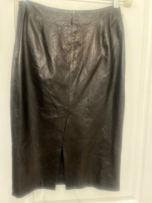 Gucci  pencil leather skirt- black- size 40