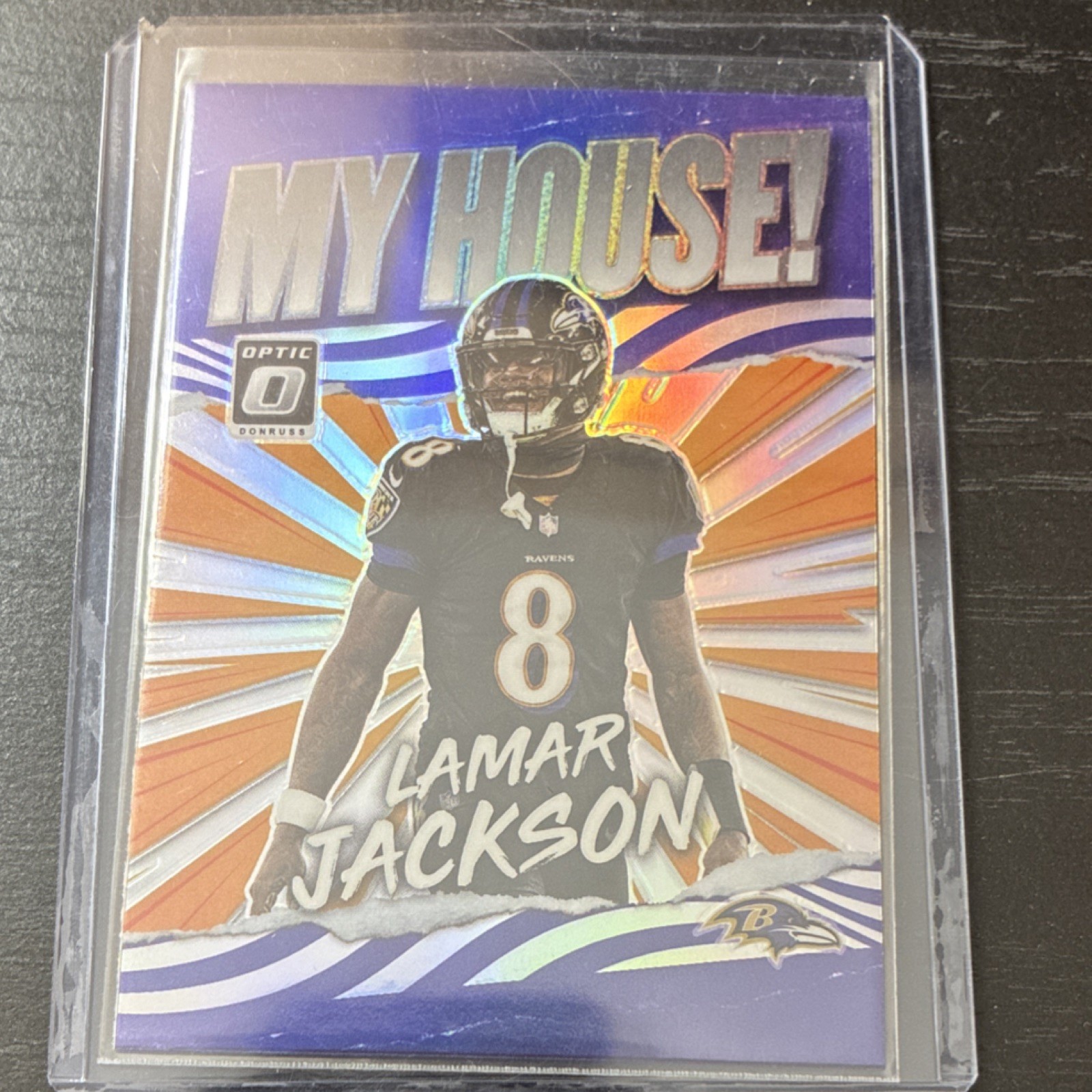 Panini 2021 Donruss Optic My House! Purple Prizm Lamar Jackson Ravens #MH-9