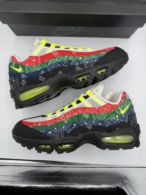 New Nike Air Max 95 SP 11.5 Neon Paisley Bandana OG Big Bubble