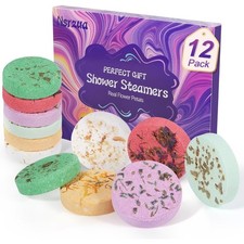 Shower Steamers Aromatherapy Gift Set 12 Pack Relaxing Stress Relief Home Spa