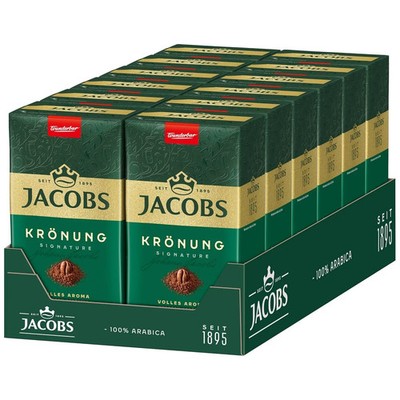 Jacobs Krönung Gemahlen 12x500g   100% Arabica Kaffee