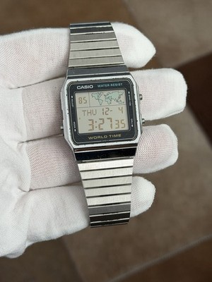 Rare Vintage Casio World Time A300U Men s Digital Watch Module 643 JDM 1980s