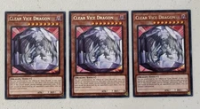 Yugioh TCG Maze of the Master Clear Vice Dragon x3