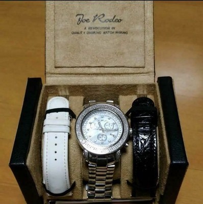 Uhr Joe Rodeo JJU4 Junior 2,50 ct Diamant weißes Zifferblatt Edelstahl Quarz