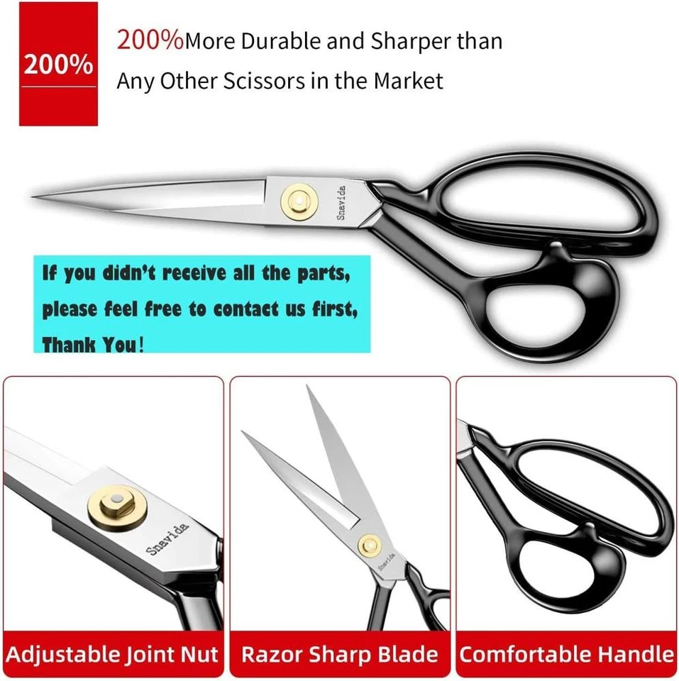 Fabric Scissors Tailor Sewing Shears - 9 Inch Heady Duty Scissors for Fabric - image 4 of 4