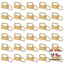 1 Inch Key Fob Hardware with Keychain Rings for DIY Crafts, Bag Webbing, Gold