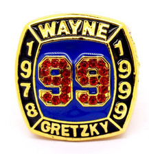 Wayne Gretzky #99 Hall of Fame Ring Top Scorer in Hockey 1978 1999 Souvenir