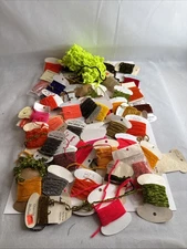 Vintage Huge Lot of 51 Fly & Jig Tying Materials Zonker Rabbit Strips Fishing