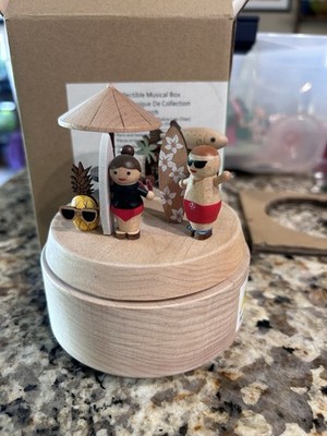 Beach Over The Waves Wooden Music Box Papyrus Wooderful Life New NIB