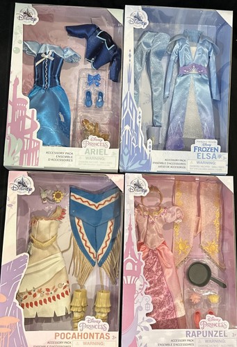 Disney Store Lot Of 4 Disney Princess Classic Doll Accessory Packs NIB ...