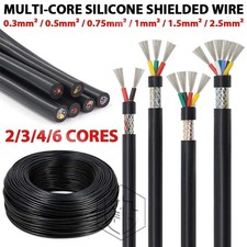 2/3/4/6 Cores Multi-Core Flexible Silicone Audio Cable Shielded Wire 0.3-2.5mm²
