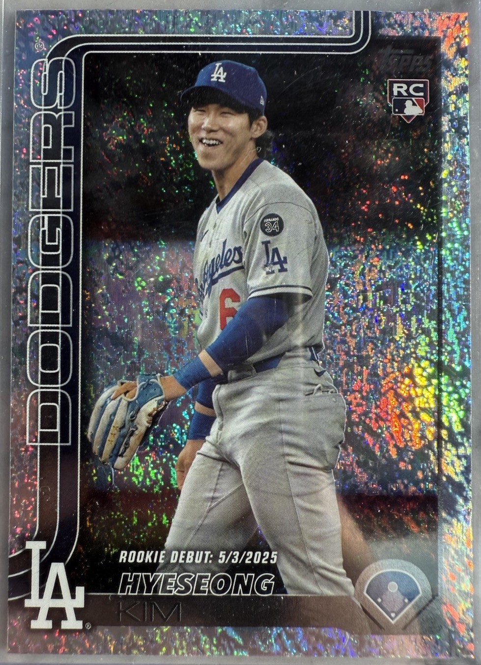 2025 Topps Update Baseball #US312 Hyeseong Kim Rookie Debut Sand Glitter Dodgers