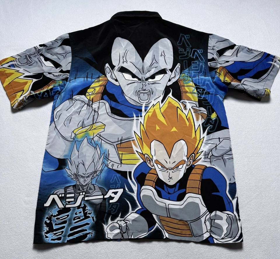 Vintage Y2K Dragon Ball Z Shirt Mens Small Vegeta Super Saiyan Short Sleeve 2001 - Image 4 of 4