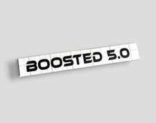 Boosted 5.0 Vinyl Decal 5x.5 Black Engine Size Decal Window Laptop Toolbox
