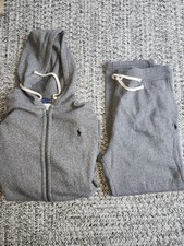 Polo Ralph Lauren Track Suit Full Zip Jacket Men Size 2XL Gray Hoodie Pants