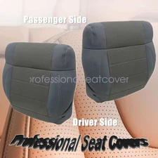 For 2007 Jeep Wrangler Rubicon Driver & Passenger Bottom Cloth Seat Cover Gray