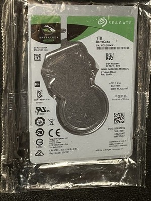 Seagate BarraCuda 1TB 2.5in SATA III 5400RPM 128MB Internal HDD ST1000LM048